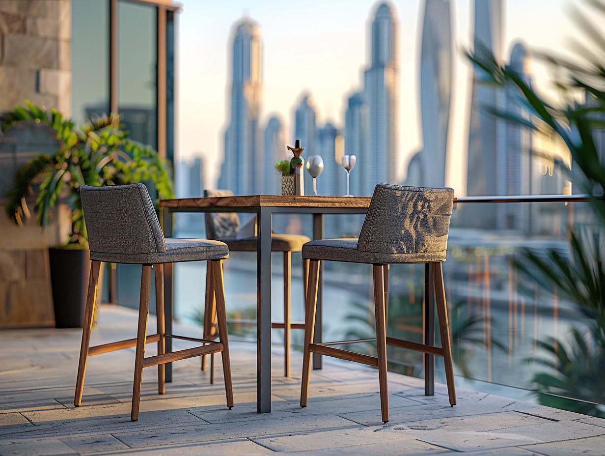 terrasse table haute